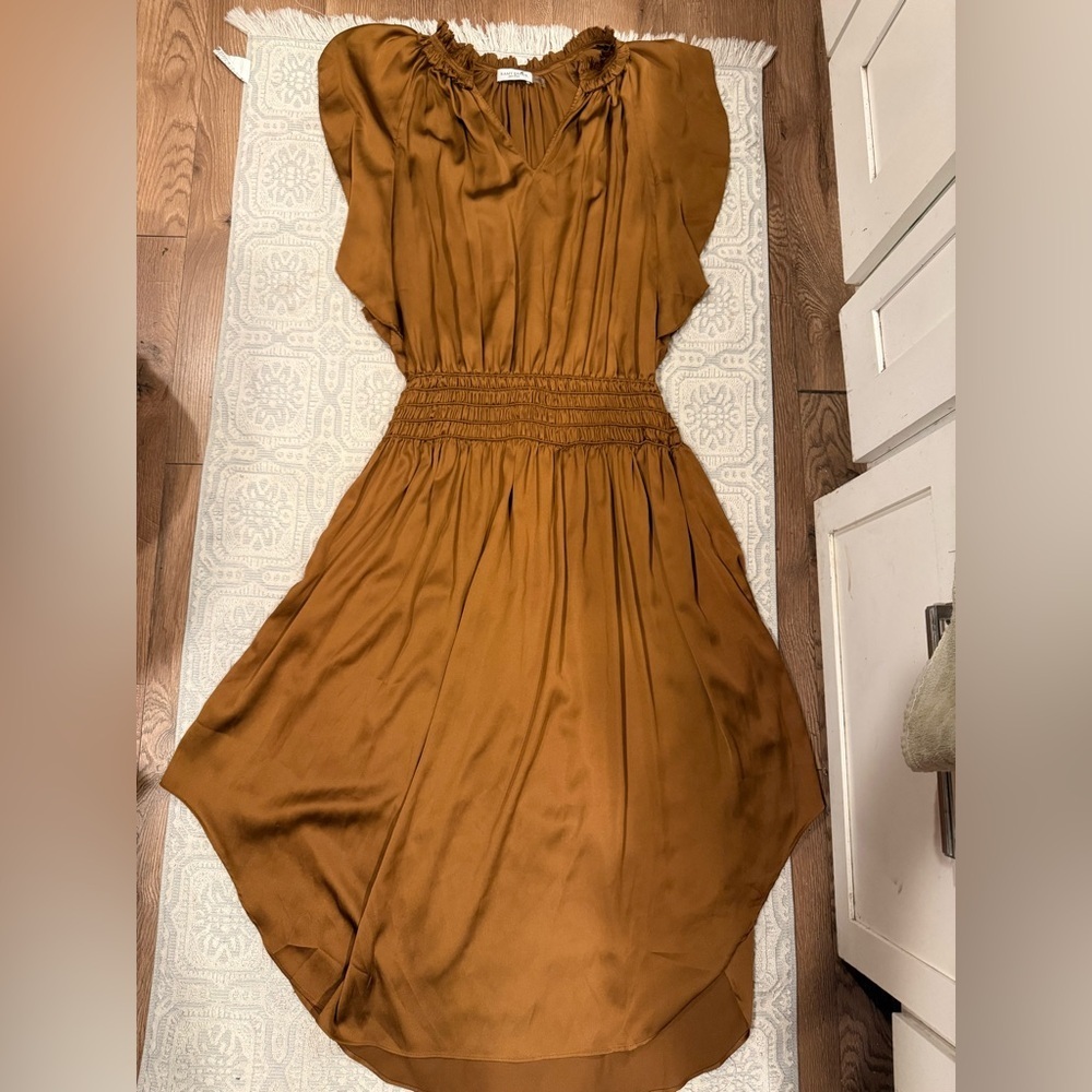 Ramy Brook Women's Wren Flutter
Sleeve Midi Copper Dress Sz S/P - Picture 5 of 13